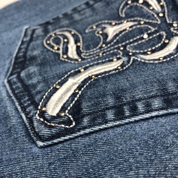 VINTAGE ROCK & REPUBLIC ANKLE CROP JEANS 28x25 🇺🇸 - Picture 13 of 13